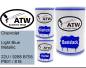 Preview: Chevrolet, Light Blue Metallic, 22U / 9288 B705 P901 / 818: 500ml Lackdose + 500ml Klarlack + 250ml Härter - Set, von ATW Autoteile West.